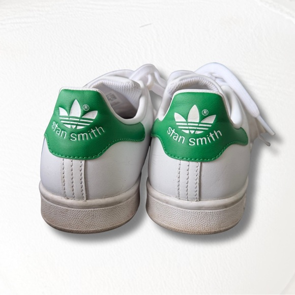 Adidas Stan Smith White and Green Shoes - Picture 4 of 6